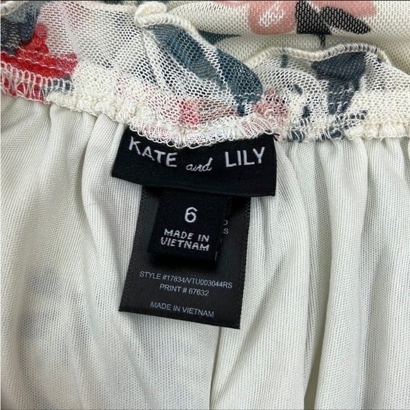 Anthropologie Kate & Lily Cream Floral Dress Size 6 NWT - Picture 5 of 8